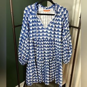 Oliphant Blue and White Mini Dress
